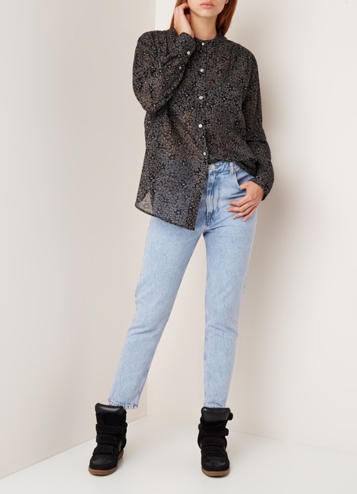 Isabel Marant Bekett sneakerwedge van suède - detail 3 zwart