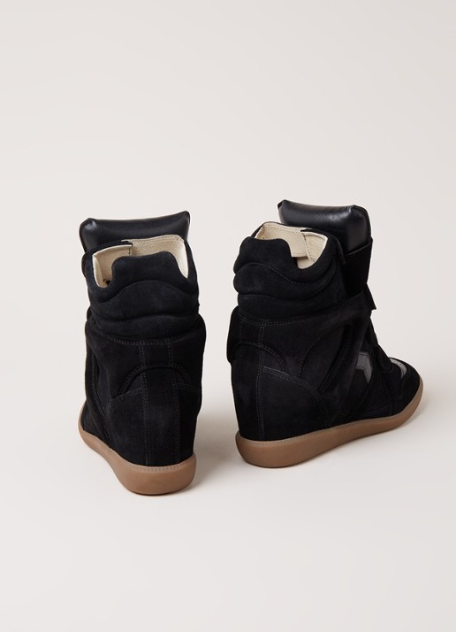 Isabel Marant Bekett sneakerwedge van suède - detail 4 zwart