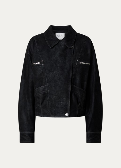 Isabel Marant Belma jack met steekzakken - voorkant 5 zwart