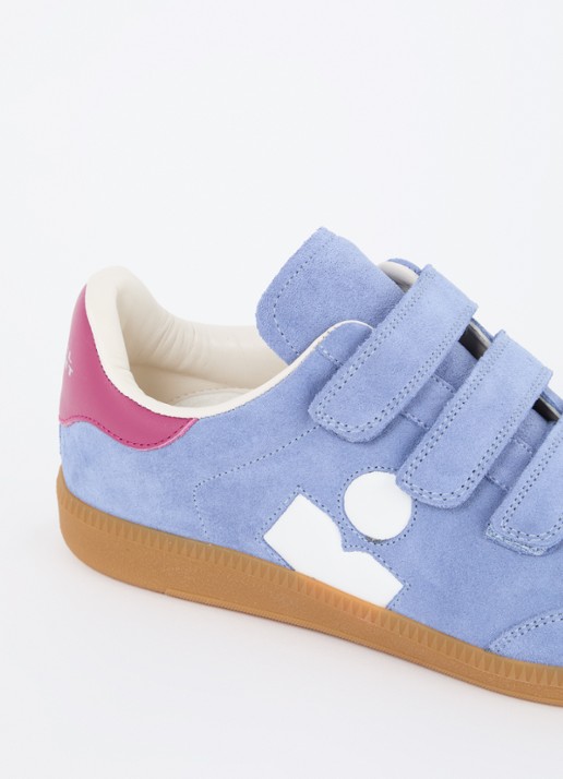 Isabel Marant Beth sneaker van kalfssuède  - detail 5 staalblauw