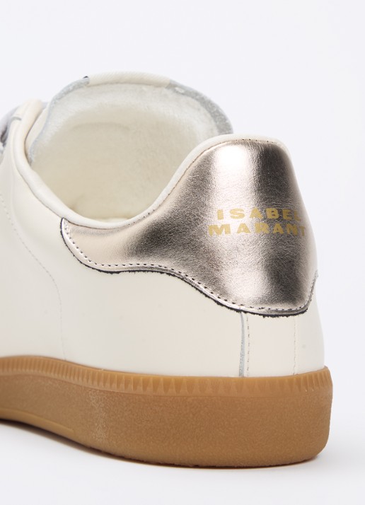 Isabel Marant Beth sneaker van leer met details van suède  - detail 5 beige