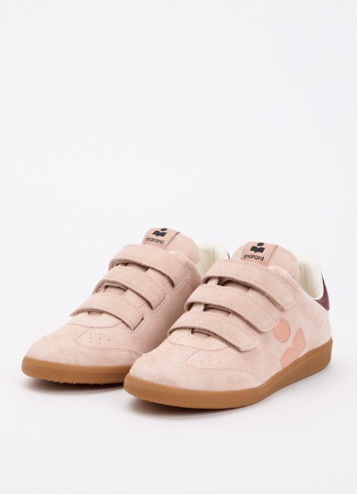 Isabel Marant Beth sneaker van leer met details van suède  - detail 2 oudroze