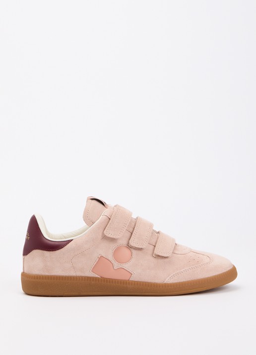 Isabel Marant Beth sneaker van leer met details van suède  - voorkant 6 oudroze