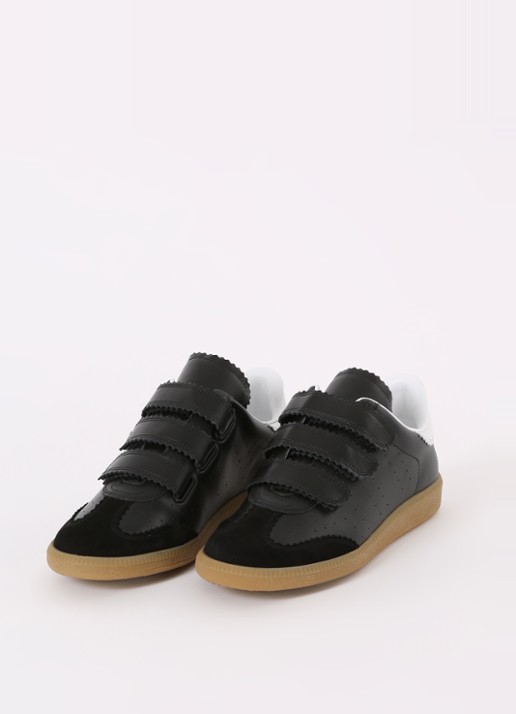 Isabel Marant Beth sneaker van leer  - detail 3 zwart