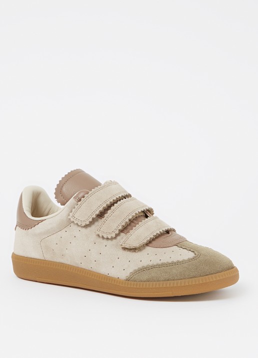 Isabel Marant Beth sneaker van suède met leren details