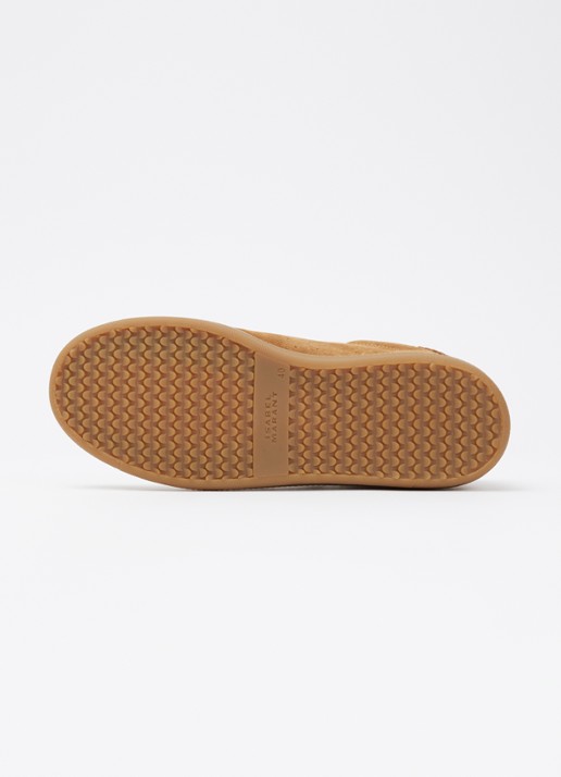 Isabel Marant Beth sneaker van suède met leren details - detail 6 cognac