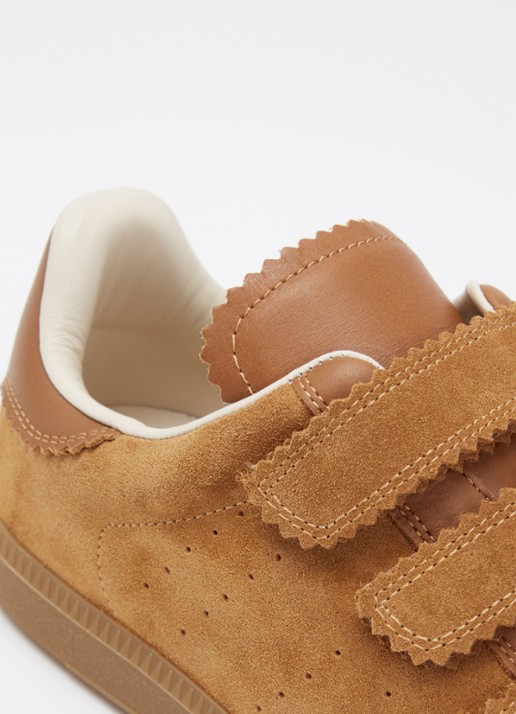 Isabel Marant Beth sneaker van suède met leren details - detail 7 cognac