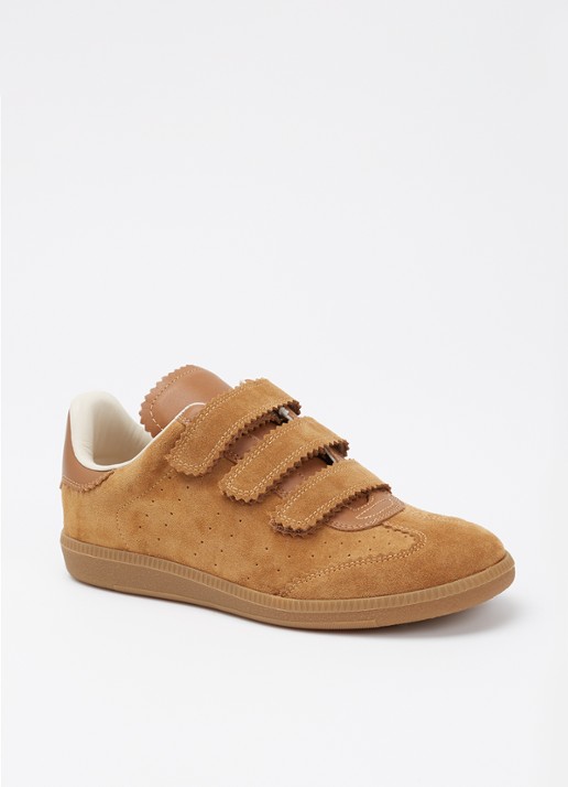 Isabel Marant Beth sneaker van suède met leren details