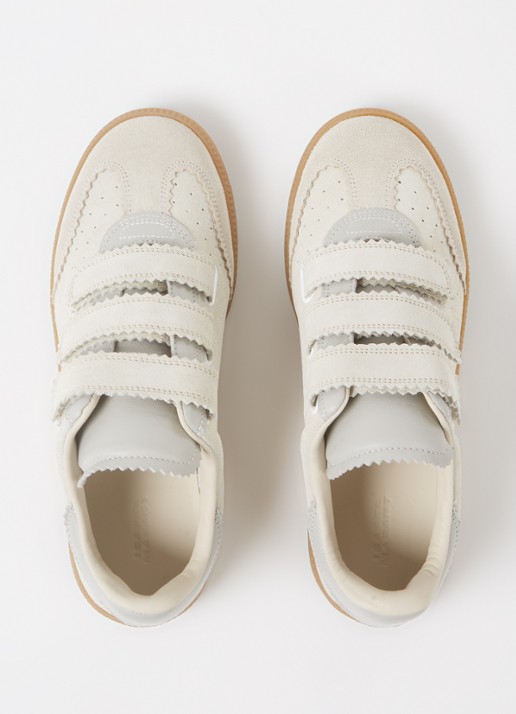 Isabel Marant Beth sneaker van suède  - detail 3 donkerbeige