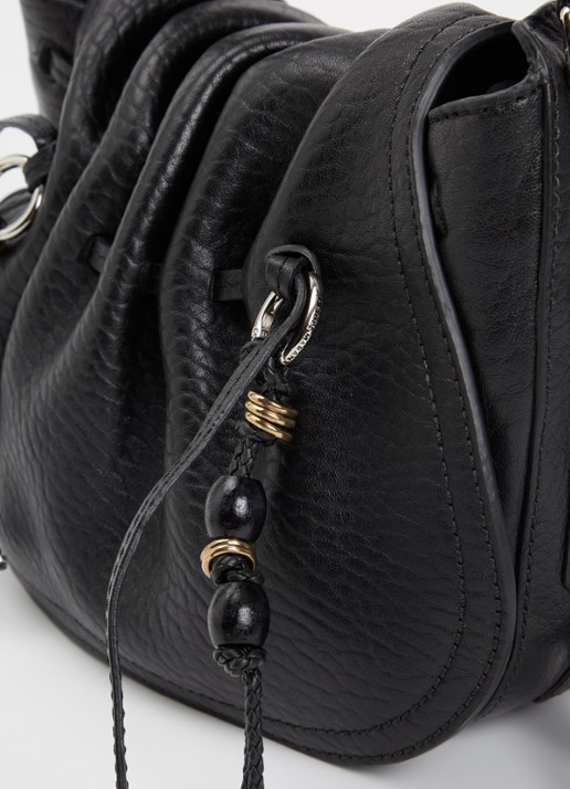 Isabel Marant Bolton schoudertas van lamsleer met afneembare schouderriem - detail 6 zwart