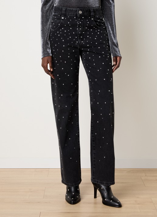 Isabel Marant Brinsa high waist tapered jeans met studs