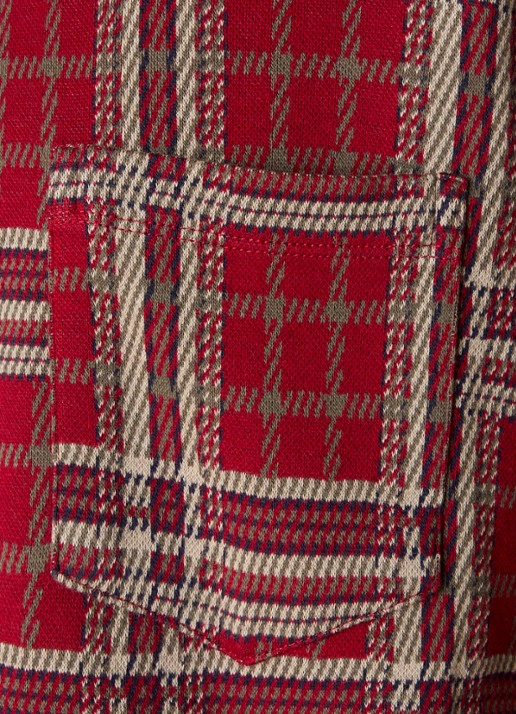 Isabel Marant Bruna tuniek met ruitdessin en borstzak - detail 4 donkerrood