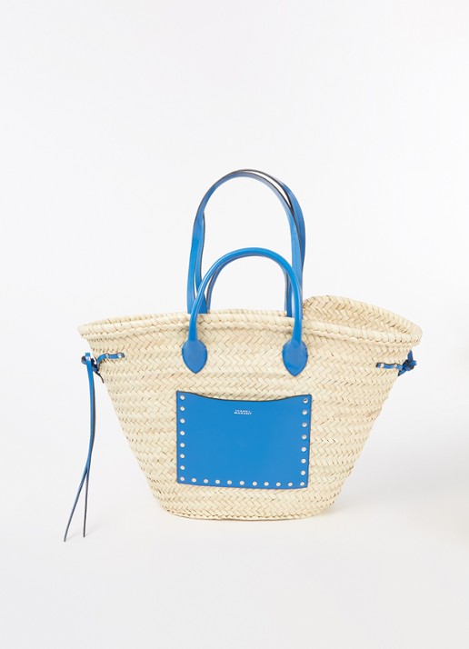 Isabel Marant Cadix shopper met leren details - voorkant 5 donkerbeige