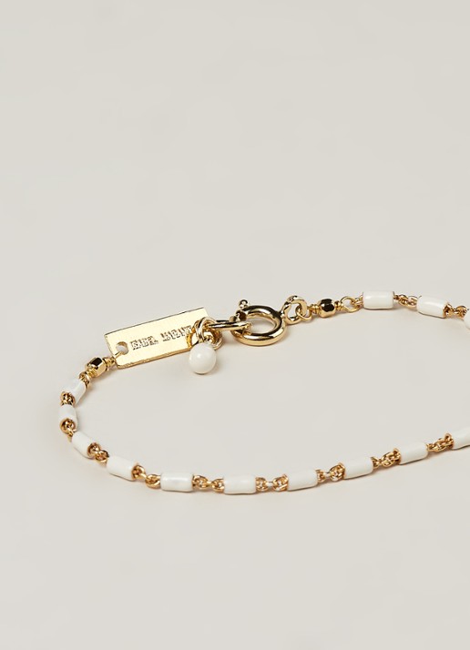 Isabel Marant Casablanca armband met witte details  - detail goud