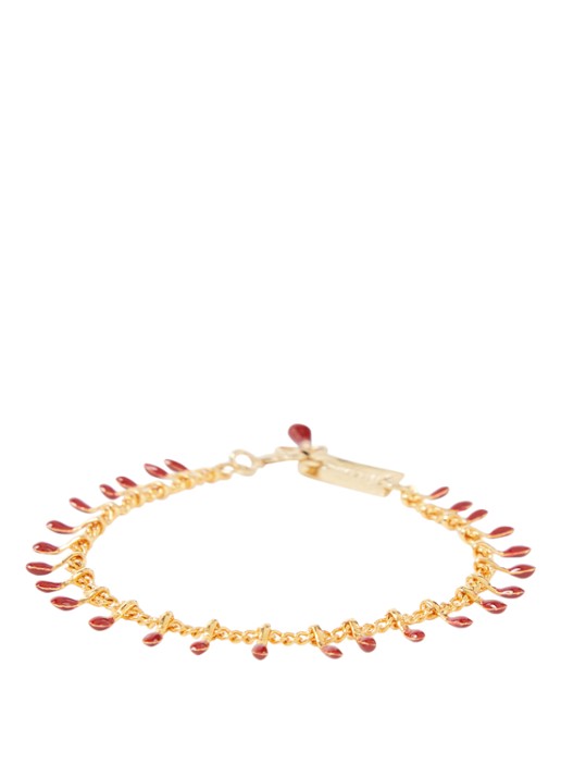 Isabel Marant Casablanca fijne armband met hangers - voorkant goud