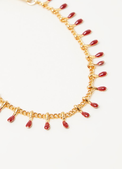 Isabel Marant Casablanca fijne armband met hangers - voorkant 2 goud