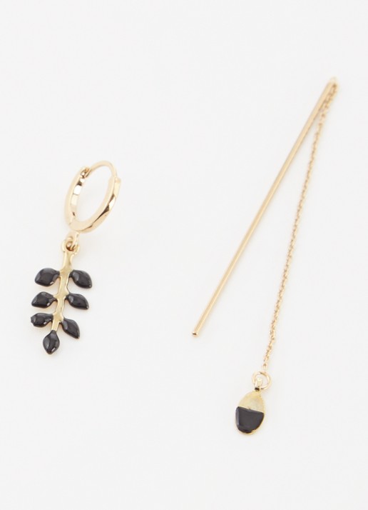 Isabel Marant Casablanca oorbellen met hanger - detail goud