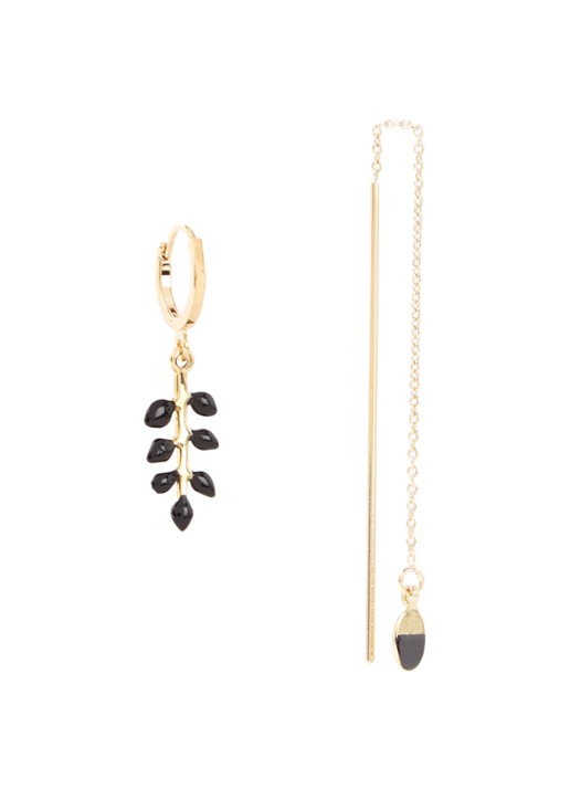 Isabel Marant Casablanca oorbellen met hanger - voorkant 2 goud