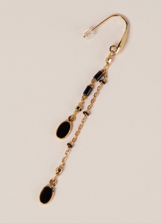 Isabel Marant Casablanca oorhangers met resin - detail 3 goud