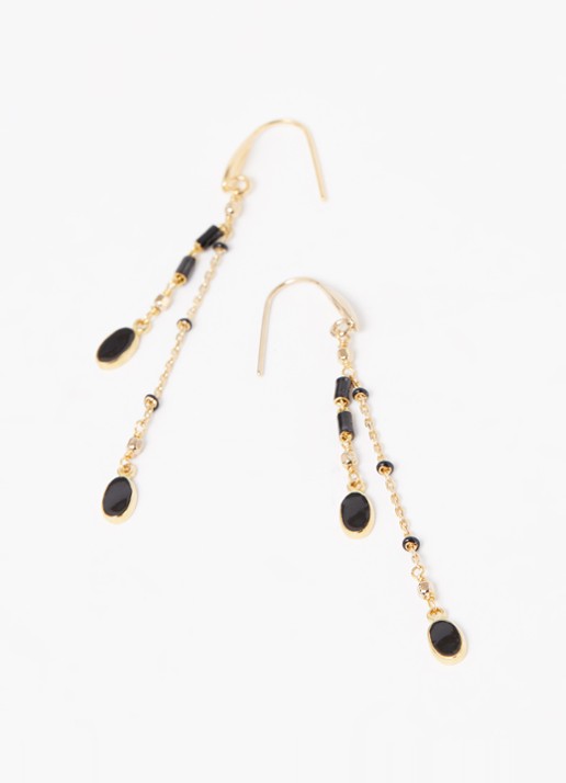 Isabel Marant Casablanca oorhangers - detail zwart