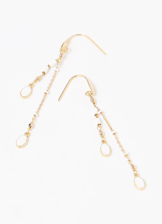 Isabel Marant Casablanca oorhangers - detail gebroken wit