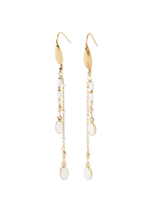 Isabel Marant Casablanca oorhangers - voorkant 2 gebroken wit