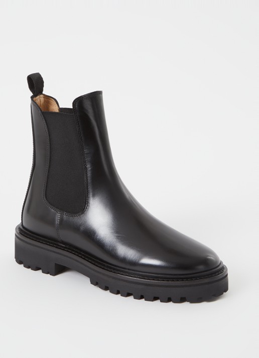 Isabel Marant Castay chelsea boot van kalfsleer - voorkant 5 zwart