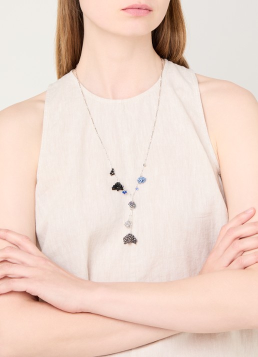 Isabel Marant Catalina ketting met hanger - voorkant 6 blauw