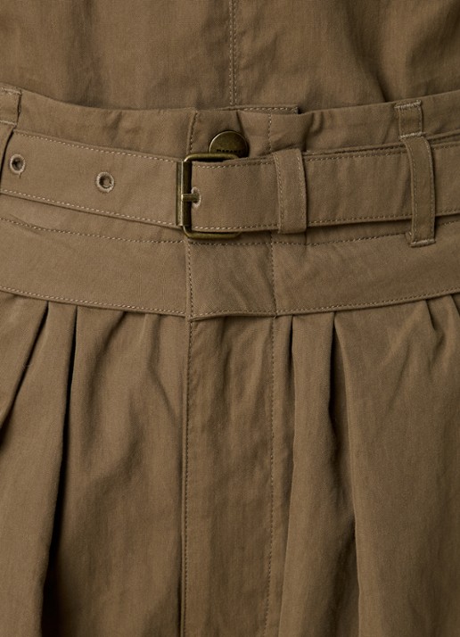 Isabel Marant Celia high waist loose fit broek met ceintuur - detail 4 khaki