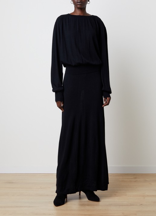 Isabel Marant Chady fijngebreide maxi jurk in wolblend