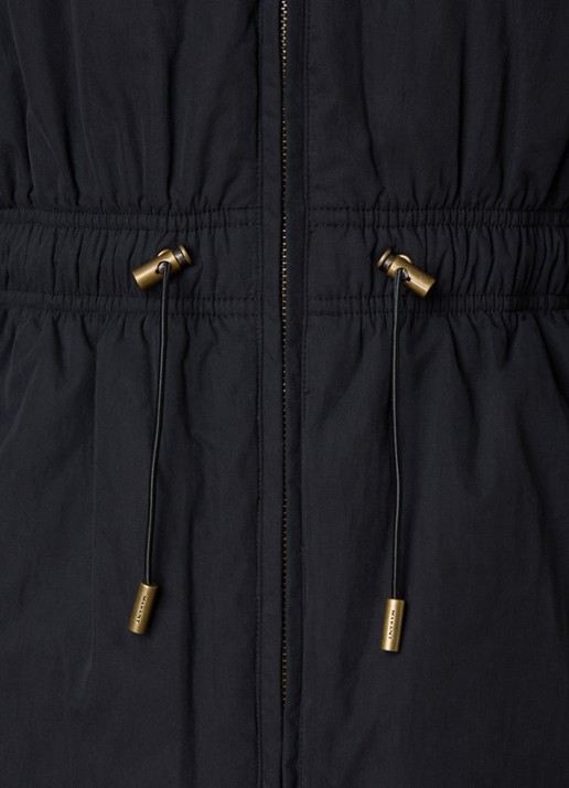 Isabel Marant Dastyni puffer jack met trekkoord en steekzakken - detail 6 antraciet