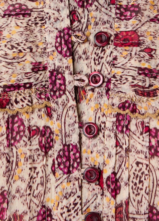 Isabel Marant Daynia mini blousejurk met print - detail 5 orange