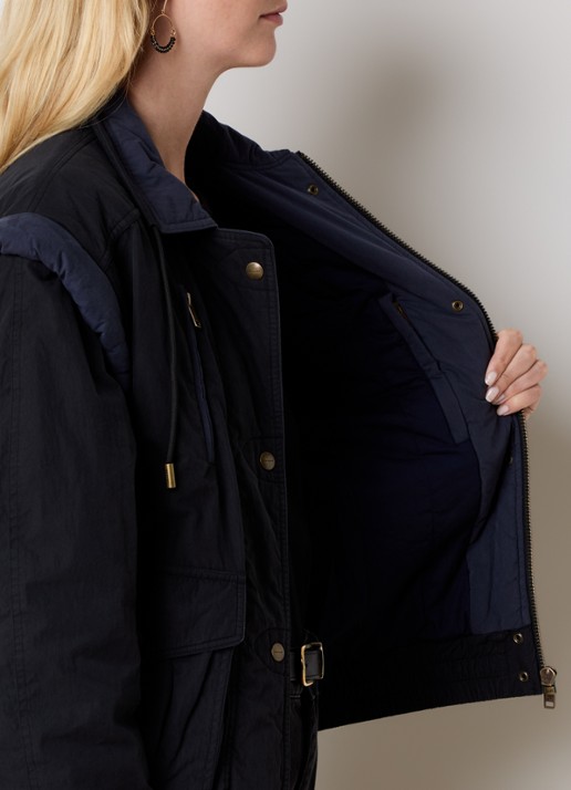 Isabel Marant Desha jack met klepzakken en afritsbare mouwen  - detail 5 zwart