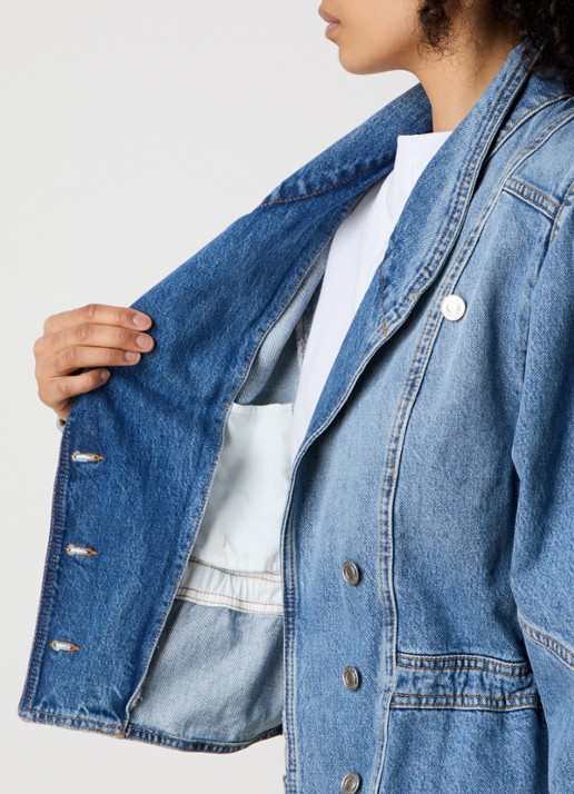 Isabel Marant Dolie spijkerjas met steekzakken - detail 4 indigo