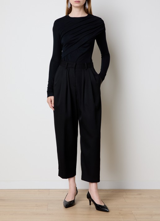 Isabel Marant Dressi top met gedrapeerd detail - voorkant 5 zwart
