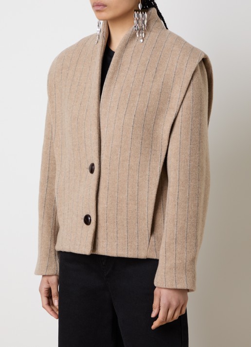 Isabel Marant Dyogo jack in wolblend met krijtstreep