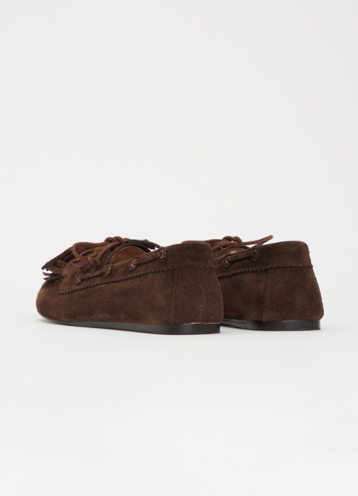 Isabel Marant Fersi bootschoen van kalfssuède - achterkant donkerbruin