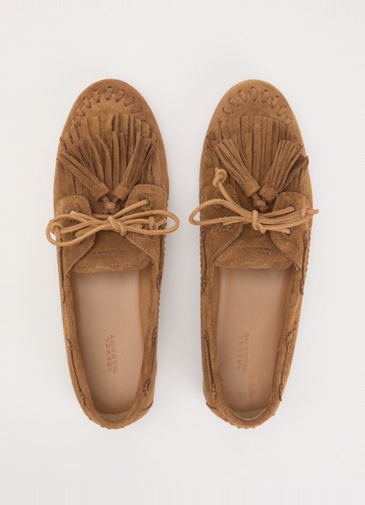 Isabel Marant Fersi mocassin van kalfssuéde  - detail 2 bruin
