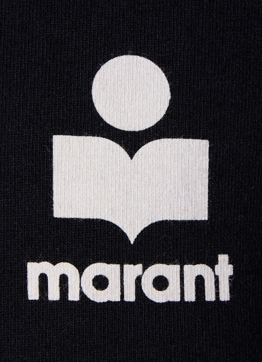 Isabel Marant Fijngebreide trui met logo- en backprint - detail 2 zwart