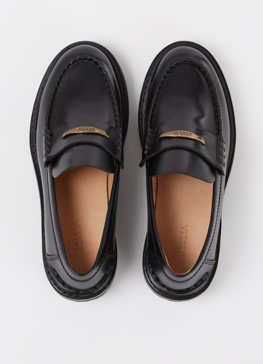 Isabel Marant Frezza loafer van kalfsleer - detail 3 zwart