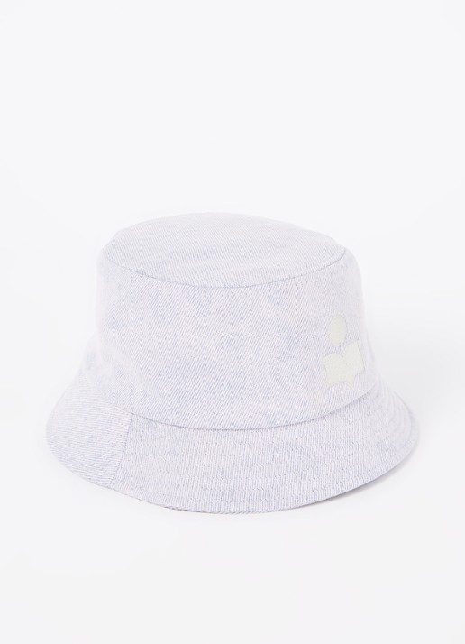Isabel Marant Haley bucket hoed met logo - voorkant lila