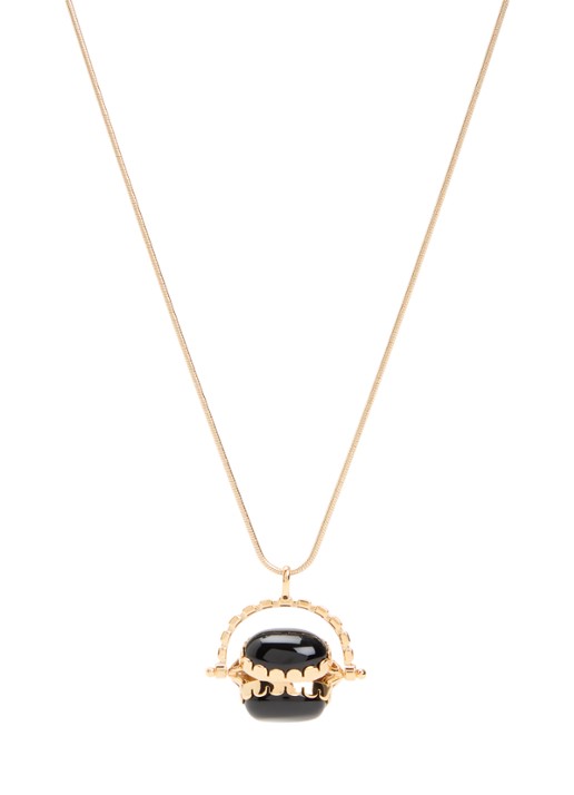 Isabel Marant Hanae ketting met hanger - voorkant 3 zwart