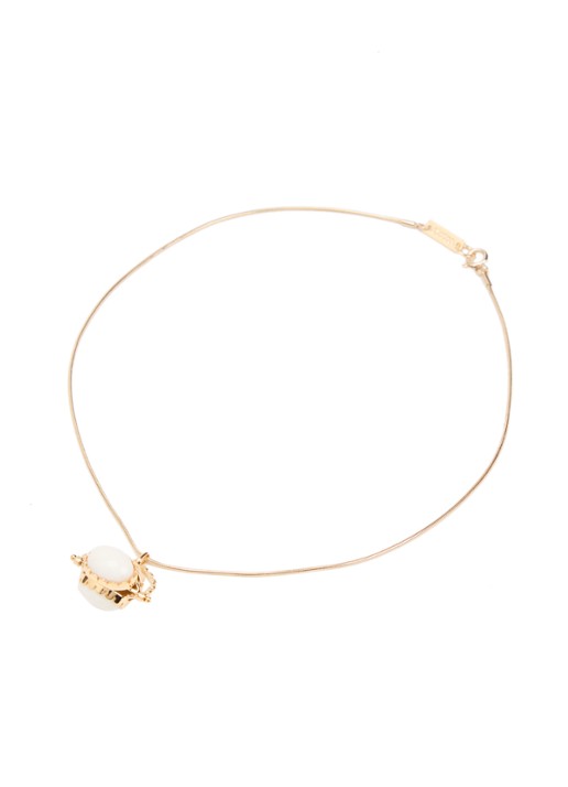 Isabel Marant Hanae ketting met hanger - detail 2 gebroken wit