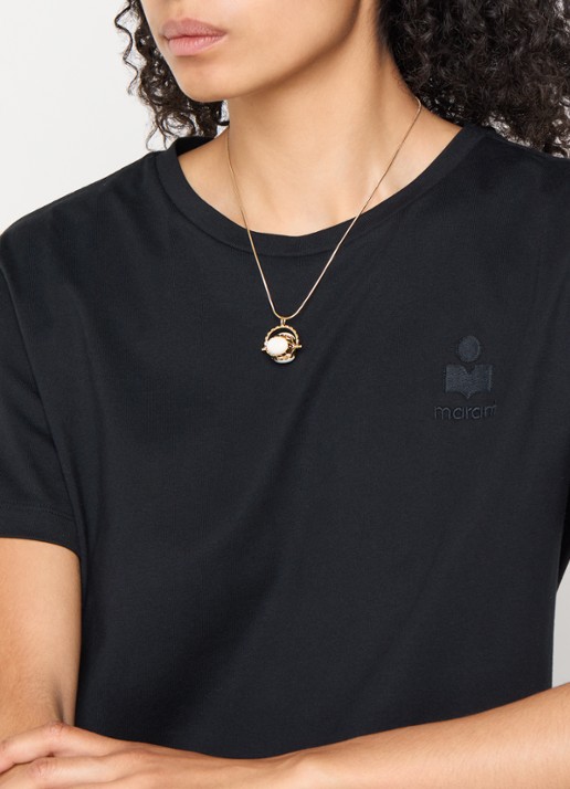 Isabel Marant Hanae ketting met hanger - voorkant 4 gebroken wit
