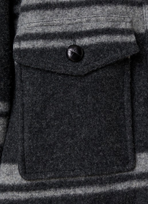 Isabel Marant Harveli jack in wolblend met steekzakken - detail 4 antraciet