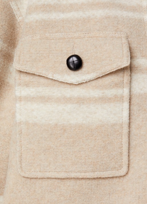 Isabel Marant Harveli jack in wolblend met steekzakken - detail 4 zand