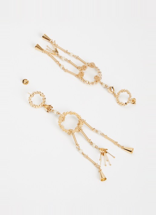 Isabel Marant Ho'Flower oorringen met hanger - detail goud