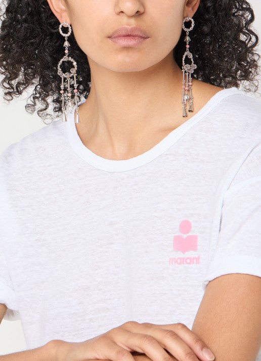 Isabel Marant Ho'Flower oorringen met hanger - voorkant 4 zilver