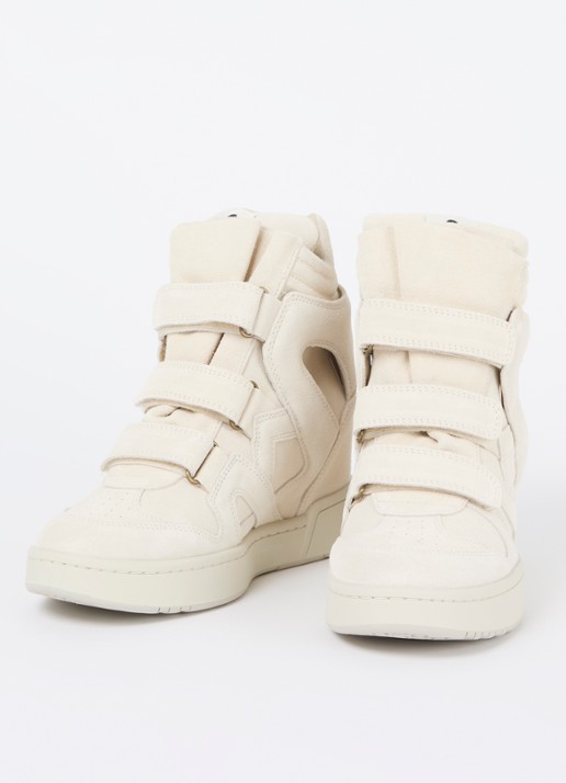 Isabel Marant IM3 sneaker van kalfssuède - detail 4 gebroken wit