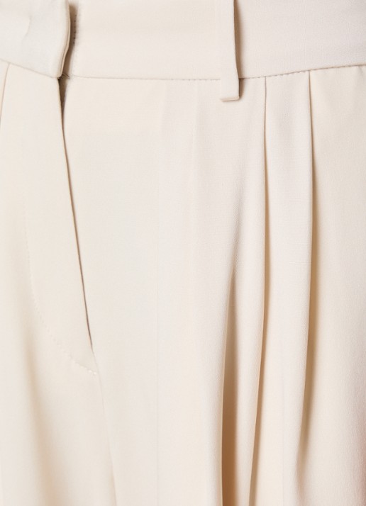 Isabel Marant Janice high waist tapered fit pantalon in zijdeblend - detail 4 creme
